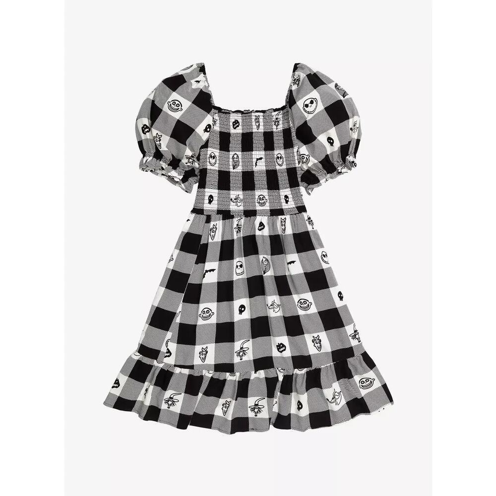 Disney Nightmare Before Christmas Gingham Dress Women’s Large NWT Gothic